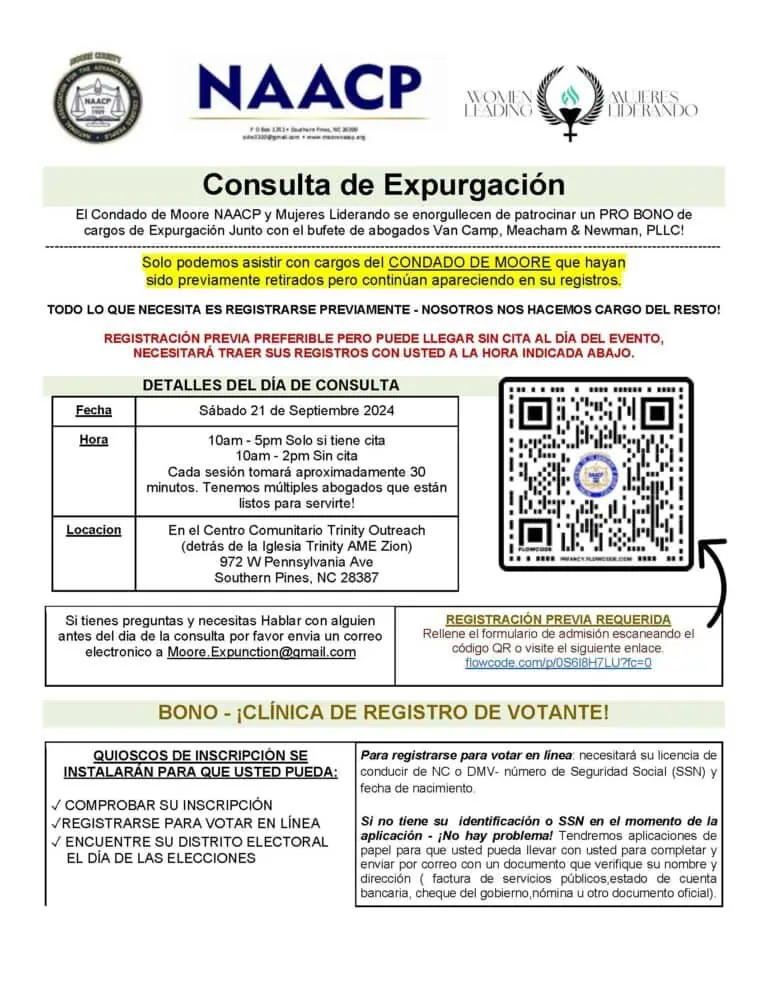 EXPUNCTION CLINIC - spanish flyer